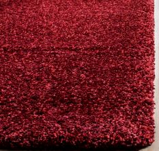 Modern Maroon Geometric Bedroom Rug